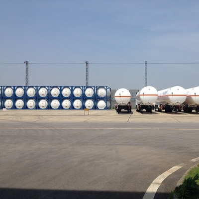 contenitore 20ft del carro armato di iso per il trasporto dell'ossigeno, azoto, l'argon, CO2, lng sul mare