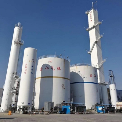 99,6% LO2 99,999% LN2 99,999% LAr Small Air Separation Unit ASU criogenico